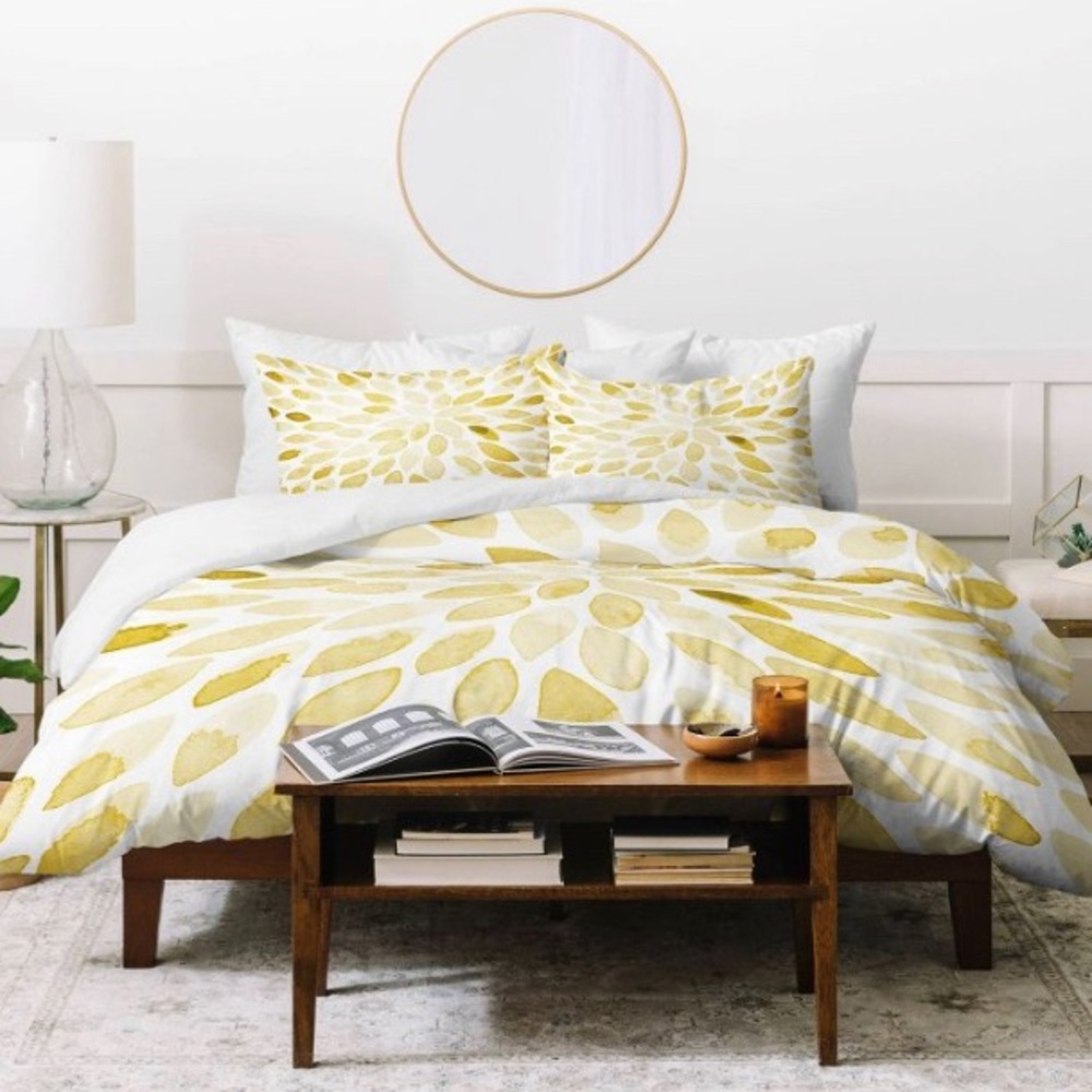 Angela Minca Watercolor Strokes Duvet Set - Deny Designs- Queen Size